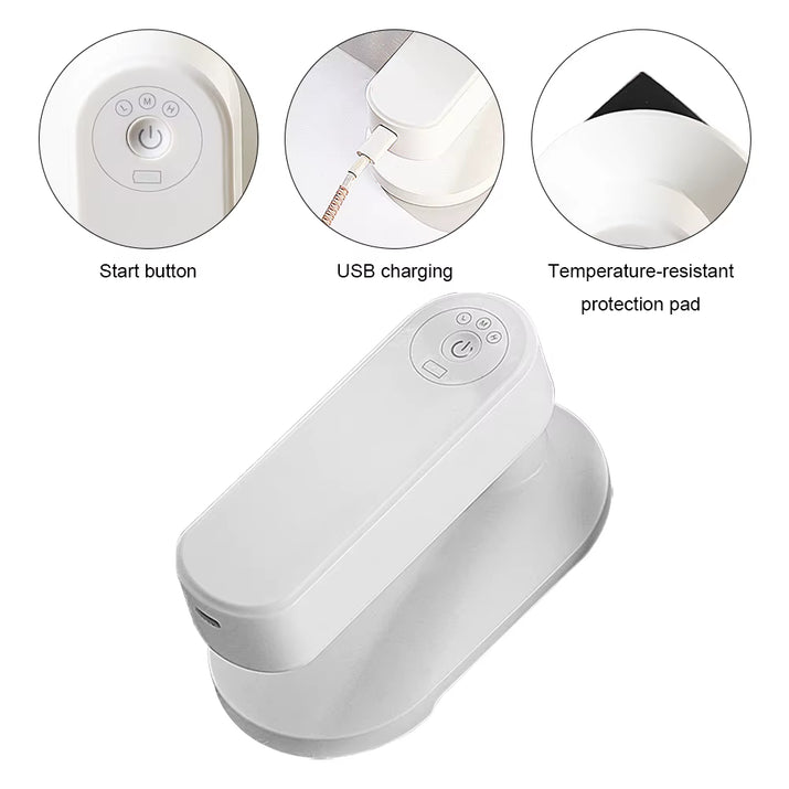 USB Rechargeable Wireless Handheld Electric Iron Removes Wrinkle 110 W Handheld Fabric Steam Iron Steamer Fabric Wrinkle Remover